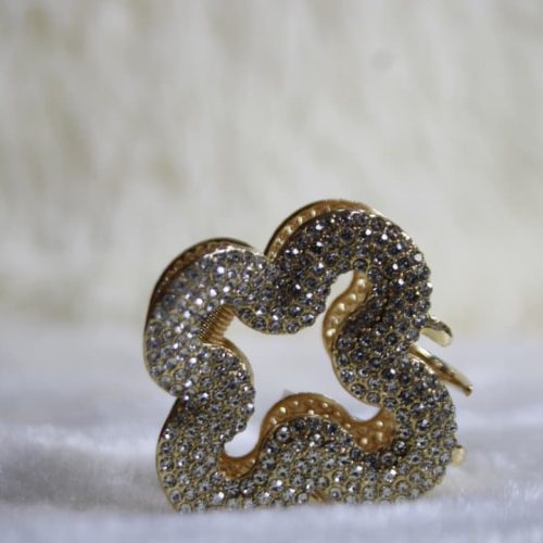 Pinza para cabello con diseño de trebol