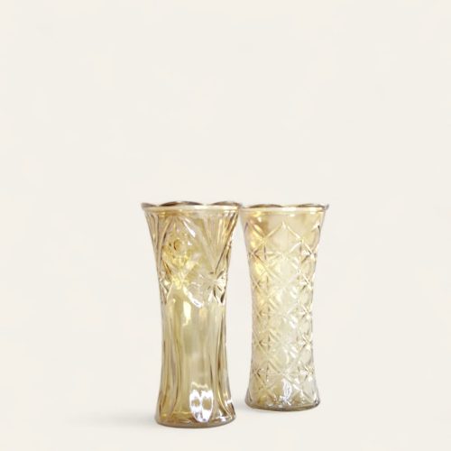 Juego de floreros de cristal (2u)