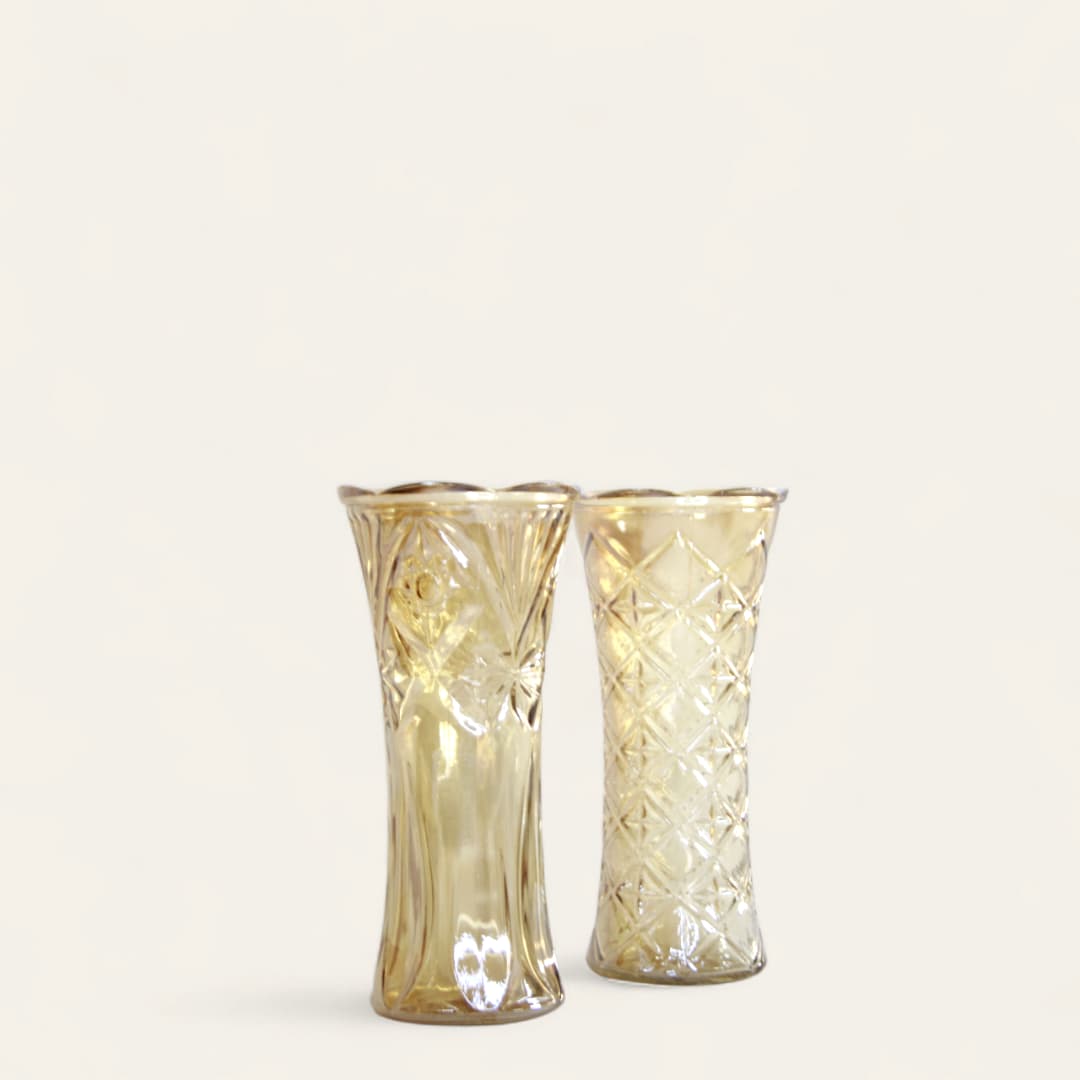 Juego de floreros de cristal (2u)