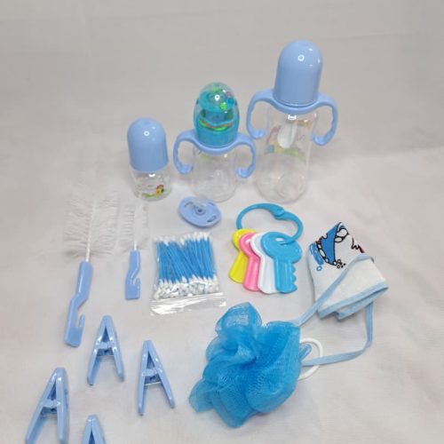 Artículos para el cuidado de un bebé.