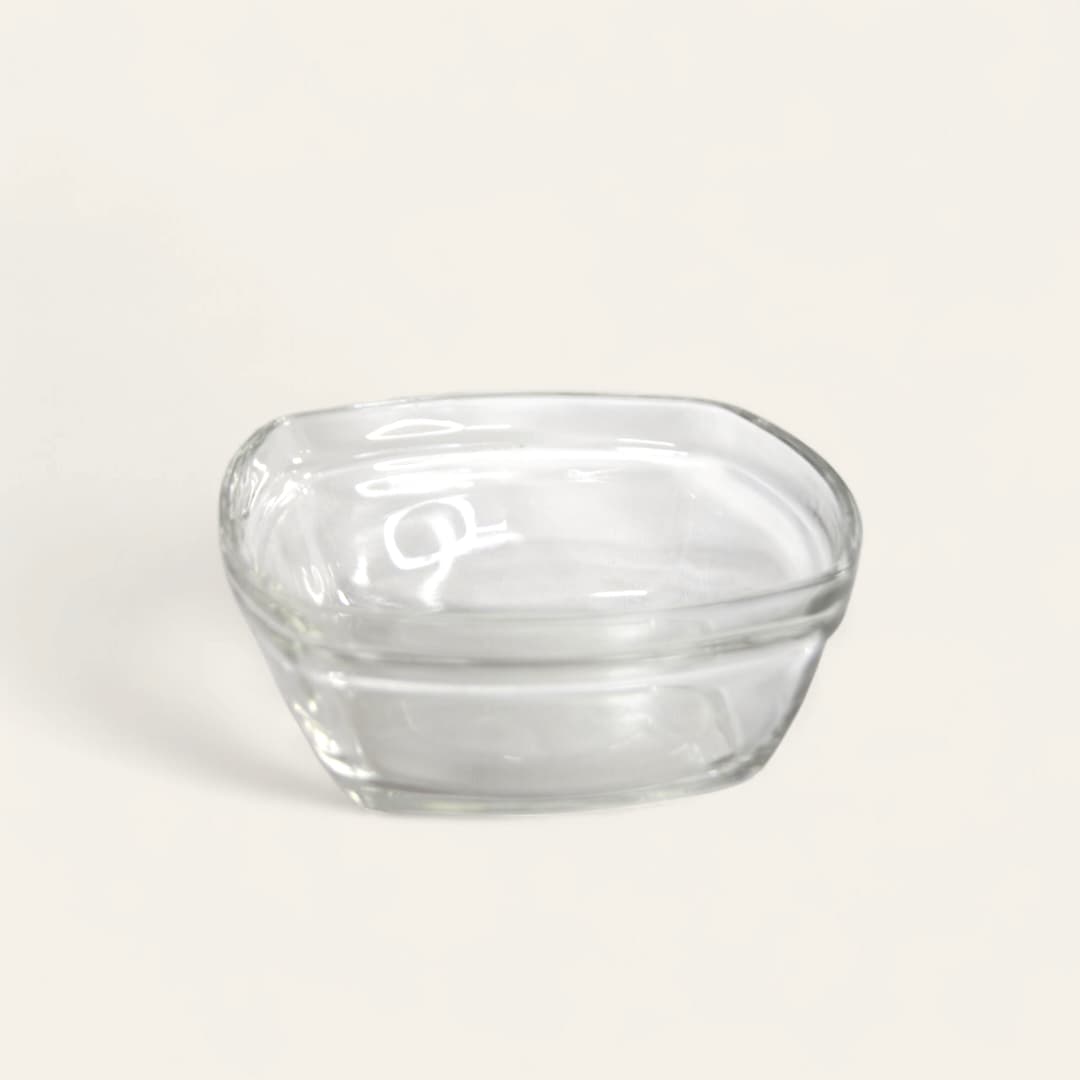 Set de 6 unidades de ensaladeras cuadradas de vidrio (14cm)