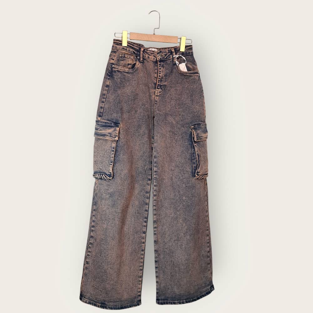 Pantalón de mezclilla con bolsillos laterales, para mujer