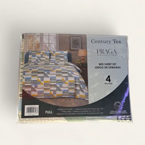 Juego de 1 sábana plana 80"x90", 1 sábana ajustable 54"x75"+7.5", 2 fundas de almohada 20"x30"