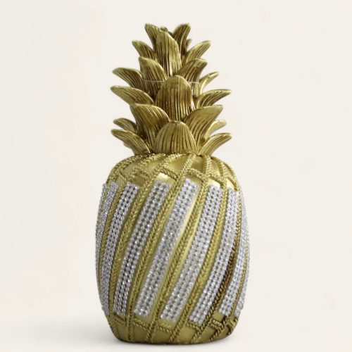 Piña dorada, decoración de cocina, decoración de entrada, decoración de piña, regalos de piña, decoración de cocina para mostrador