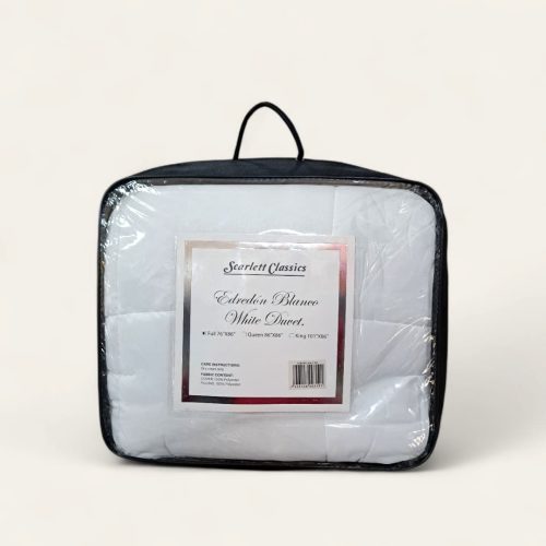 Edredón blanco 76"x86"