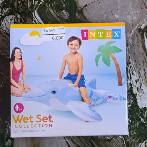 Balsa inflable con forma de delfín. 69"x26"