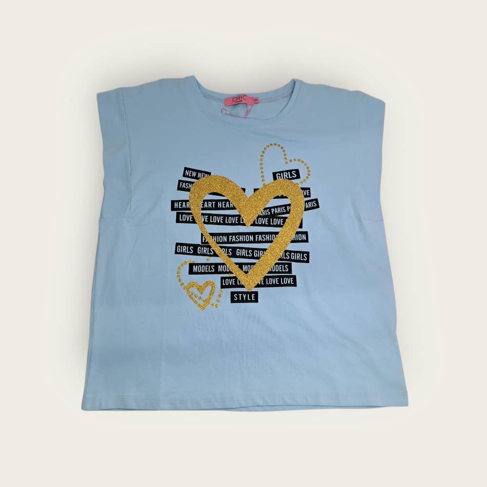 Camiseta sin mangas con diseño de corazón
