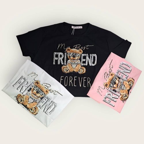 Camiseta mangas cortas con diseño "My best friend forever"
