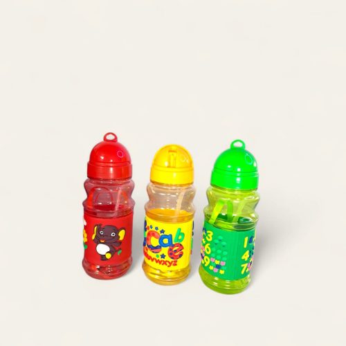 Botella de agua para niños con pajita de silicona