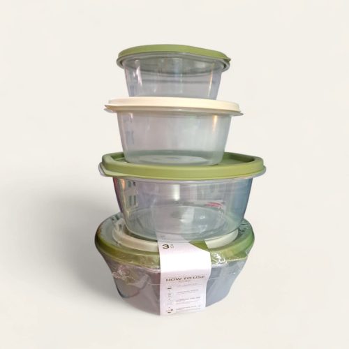 Juego de fiambreras de plástico 3 piezas