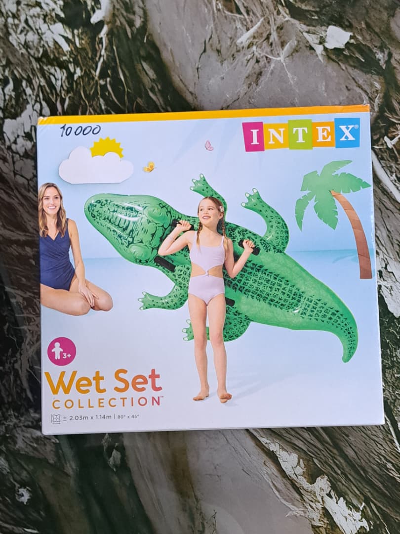 Balsa inflable en forma de cocodrilo 80"x45"